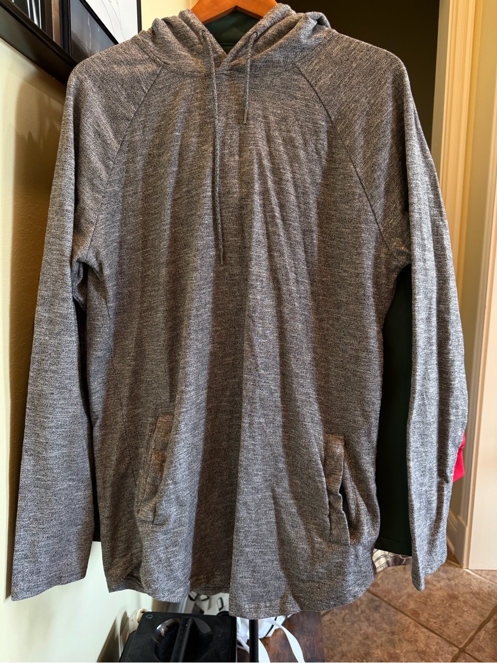 Pacsun Scalloped Fit Lightweight Pullover Hoodie Gray XL